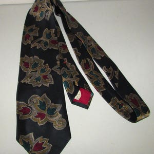 vintage beautiful Oscar de la Renta 100% silk unisexe neck tie/ belle cravate  unisexe pure soie Oscar de la renta