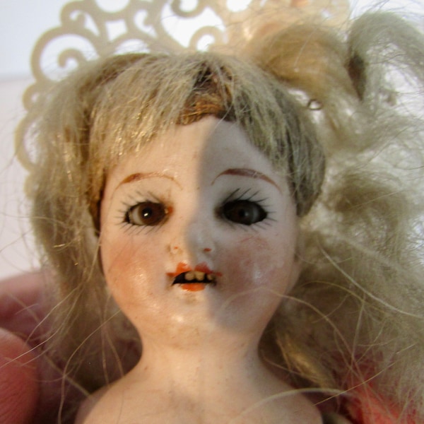Poupée Ancienne Yeux Verre Antique Bisque Doll Eyes Glass Pop Puppe Muneca 20