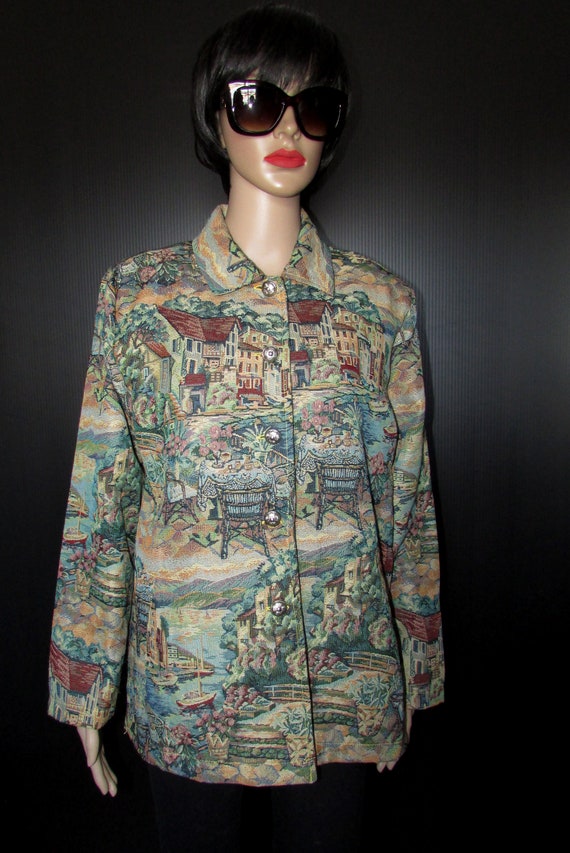 Vintage Superbe ERIN LONDON Tapesty Jacket Jolie Veste