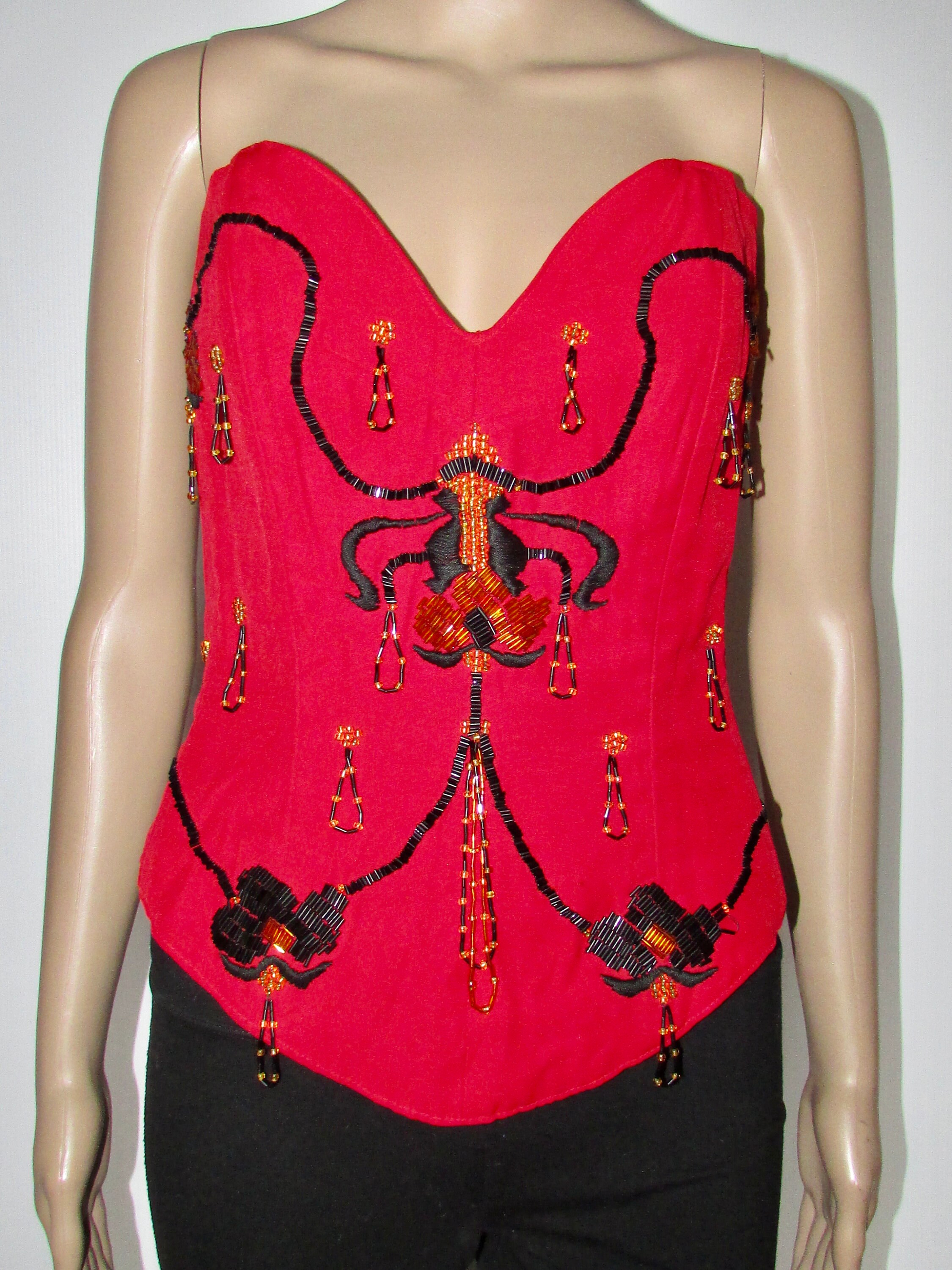 Entice Red Diamante Bustier Corset, Sale & Offers