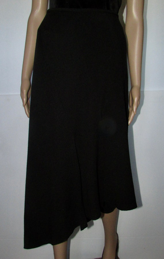 Vintage superb assymetric black wooll SONIA RYKIEL