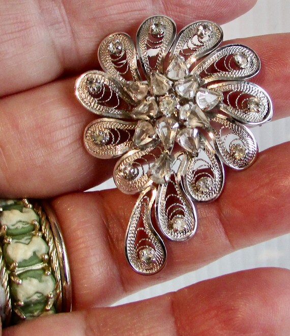 Broche ancienne diamants : Broches anciennes & autres, Bijoux anciens
