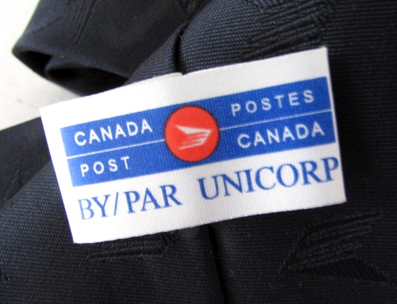 vintage beautiful unisex navy canada post logo uniform neck etsy etsy