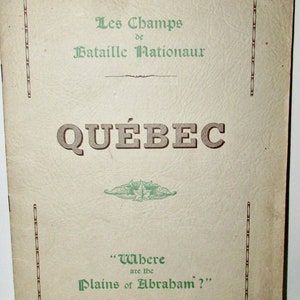 Vtg beautiful historical landmark in Canada The National Battlefields QUEBEC