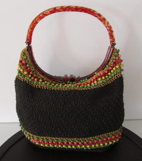 Buy Vintage Crochet Pattern Beach Bag Purse Carry All Handbag PDF Instant  Digital Download Crocheted Cotton Hand Bag Tote Cotton Thread 8x14 Online  in India - Etsy