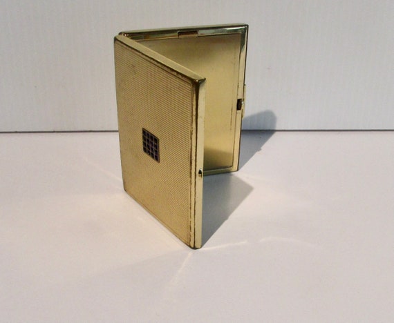 Beautiful rectangular collectable gold plated pow… - image 5