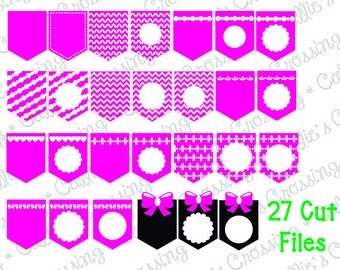 Pocket Svg Cutting File, Pocket Cut Files, Pocket, Pockets, Mongram Frame Pocket Svg Cut File, Monogram Frame Pockets for Cutting Machines