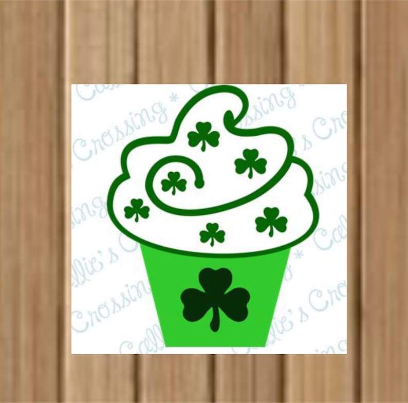 St Shamrock Clover Green Clover Shamrock Cupcake SVG CUTTING File Patrick/'s Day,Cricut Cutting File