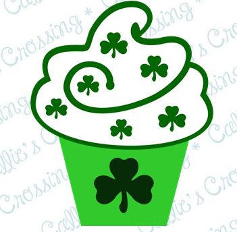 St Shamrock Clover Green Clover Shamrock Cupcake SVG CUTTING File Patrick/'s Day,Cricut Cutting File
