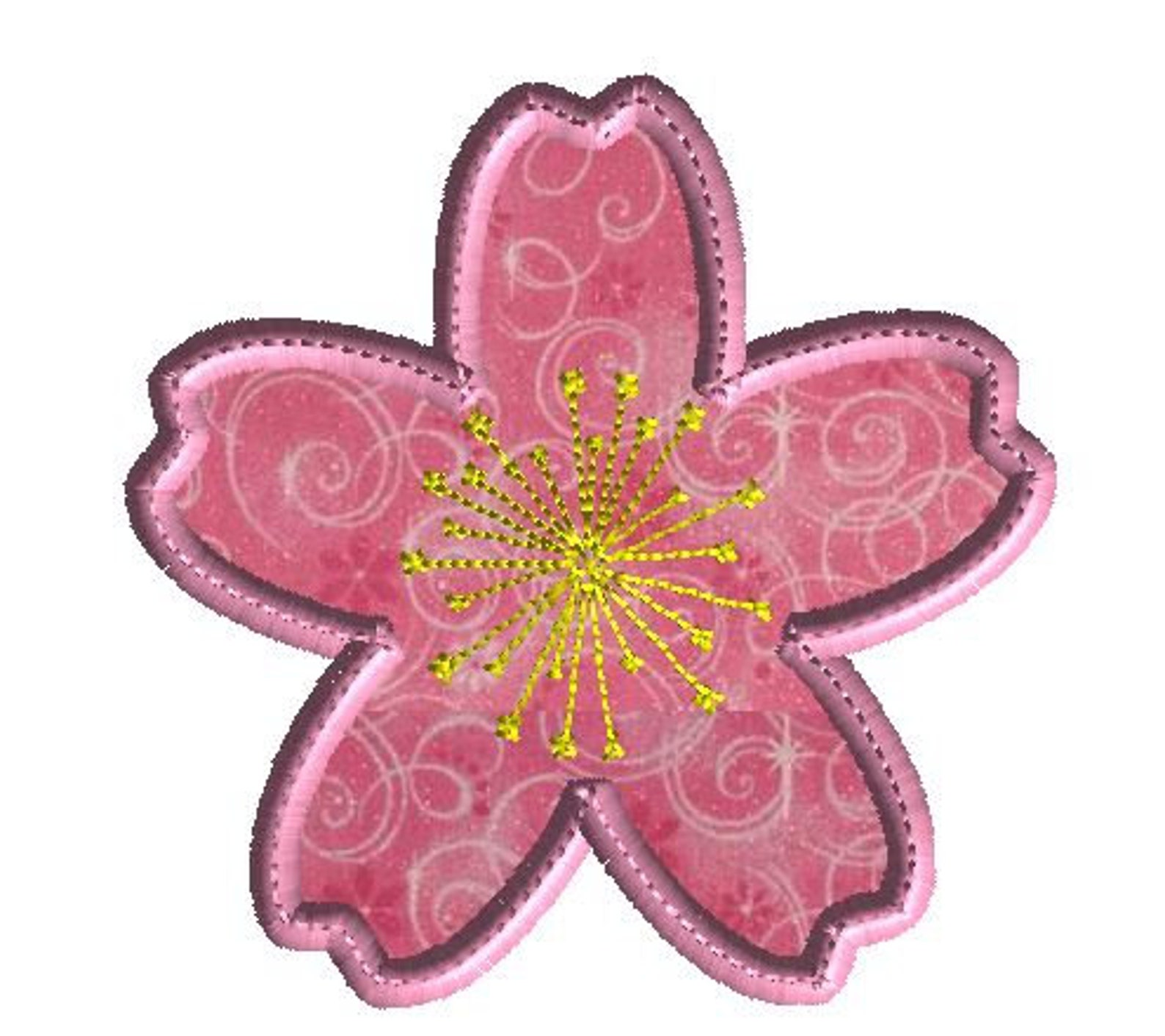 Cherry Blossom Applique ricamo Design Applique fiore di Etsy