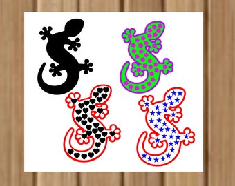 Gecko Cutting File, SVG Cricut Cutting File, Gecko SVG files for Cutting Machine, 4 Styles, Each a separate file, SvgFILE