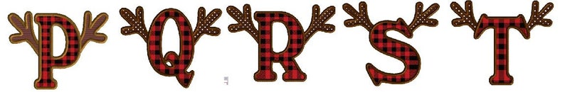 26 Antler Letters Antler Font 3 Sizes of Each Letter Deer Font Limited Time Only Antler Applique Letters Reindeer Font