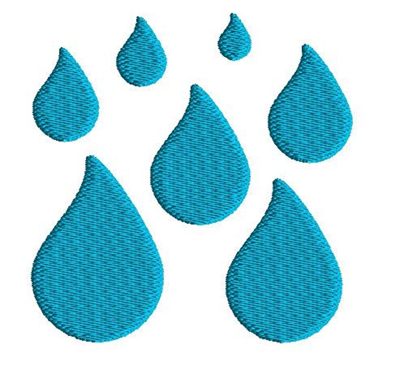Drop embroidery design raindrop filled stitch drip  etsy Drop embroidery design raindrop filled stitch drip  etsy