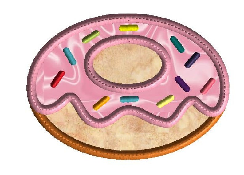 Donut Embroidery Design. Donut Embroidery Designs. Applique Etsy