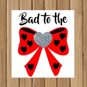 Bad to the Bow SVG CUTTING File, Bow Cutting File, Bow Design, SVG Cutting File, Cricut Cutting Files, 2 Styles image 2