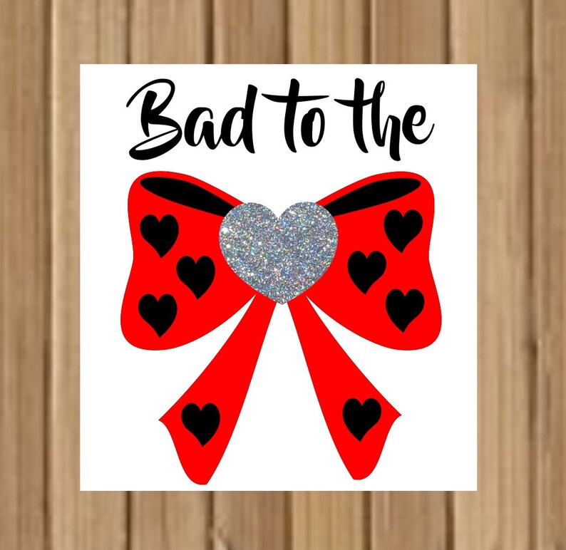 Bad to the Bow SVG CUTTING File, Bow Cutting File, Bow Design, SVG Cutting File, Cricut Cutting Files, 2 Styles image 2