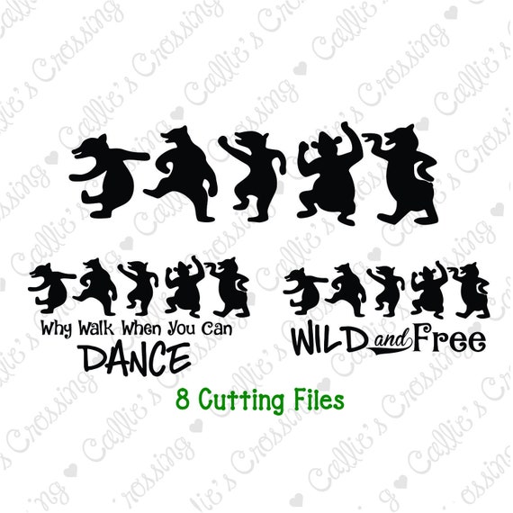 Bears Dancing Svg Cutting File Dancing Bears Svg Files Bear Etsy