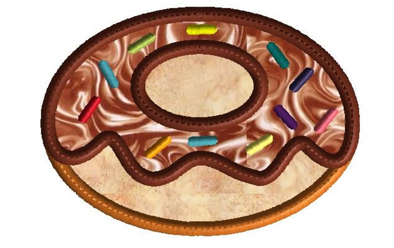 Donut Embroidery Design. Donut Embroidery Designs. Applique Etsy