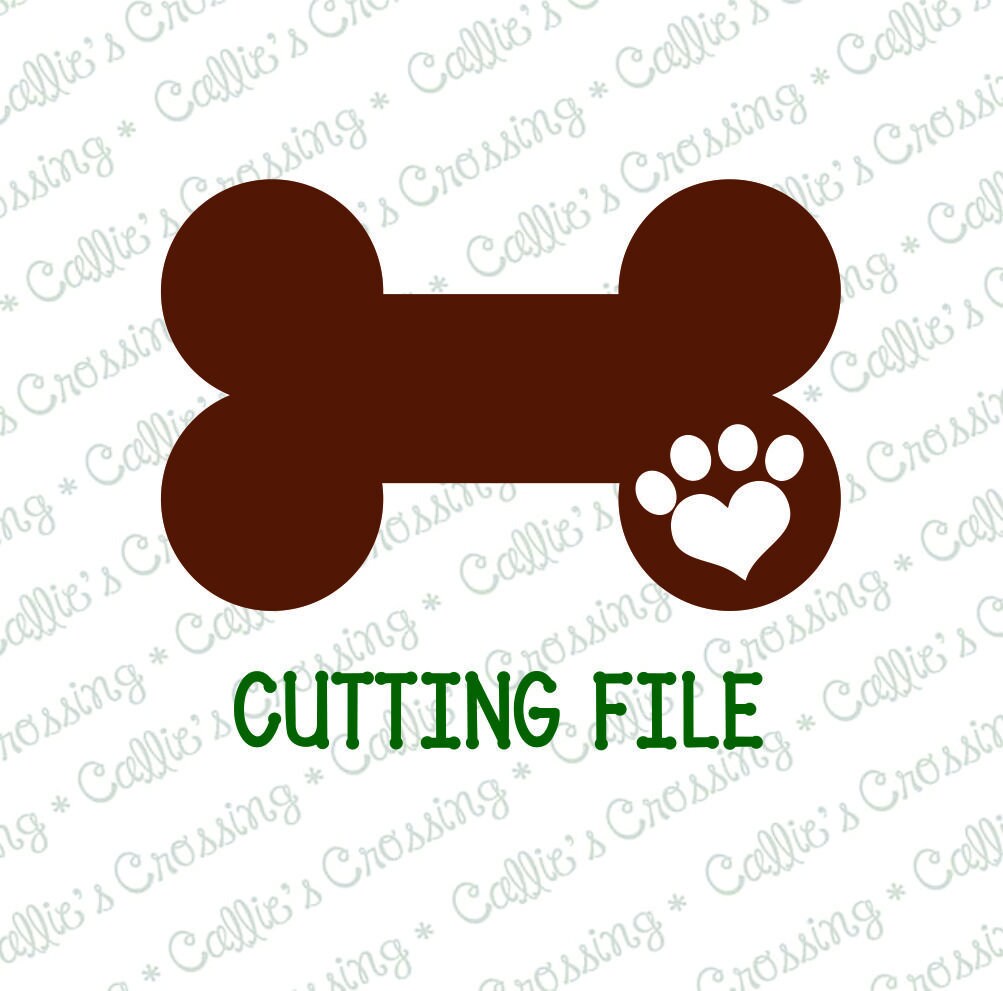 Download Dog Bone SVG Cutting File Dog Bone with Heart Svg file Paw ...