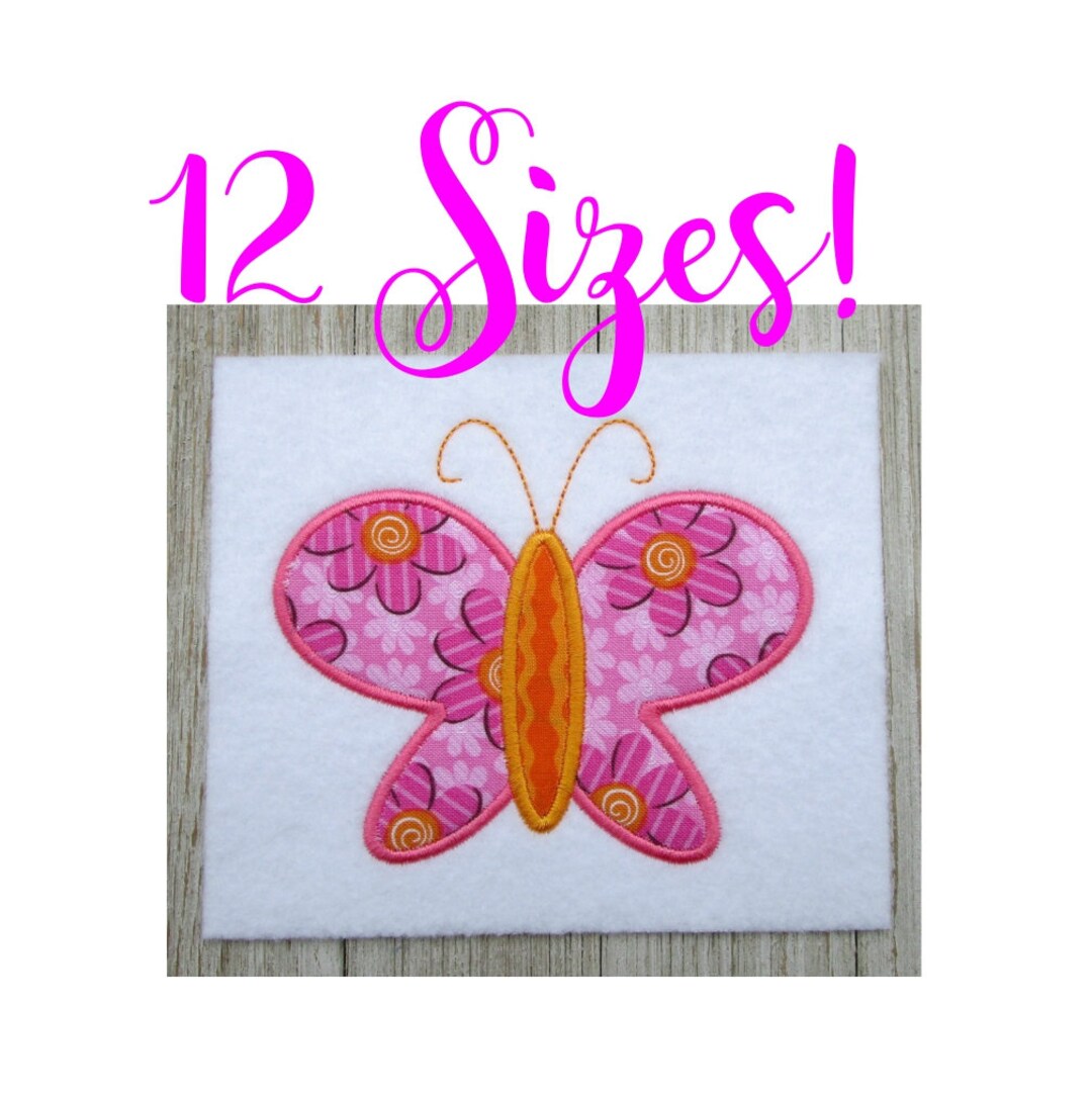 Butterfly Applique Butterfly Design Machine Embroidery Etsy