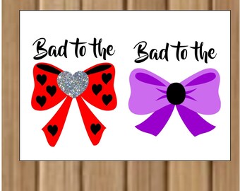 Bad to the Bow SVG CUTTING File, Bow Cutting File, Bow Design, SVG Cutting File, Cricut Cutting Files, 2 Styles