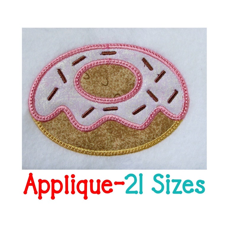 Donut Embroidery Design. Donut Embroidery Designs. Applique Etsy