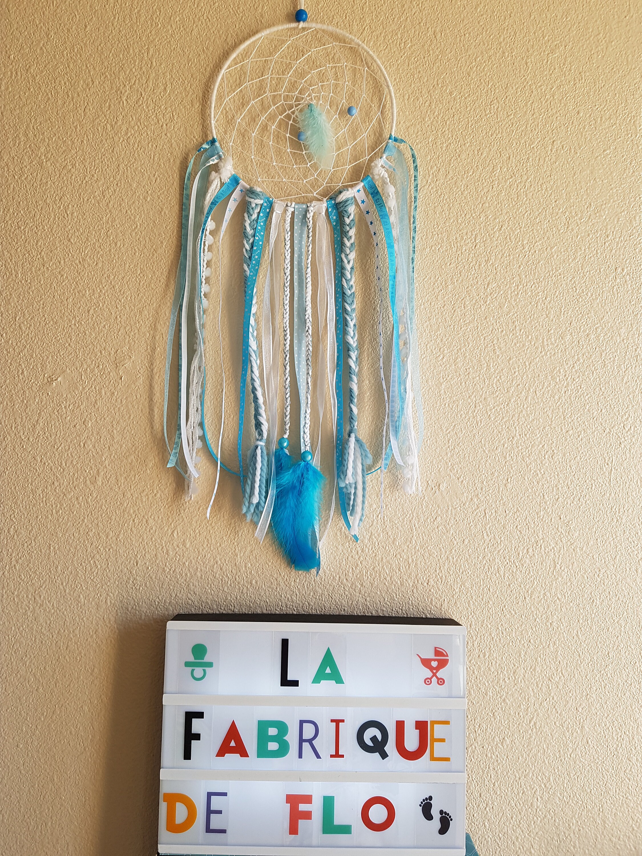 Attrape Rêve Cadeau Naissance ou Baptême Garçon/Dreamcatcher Capteur de Rêve