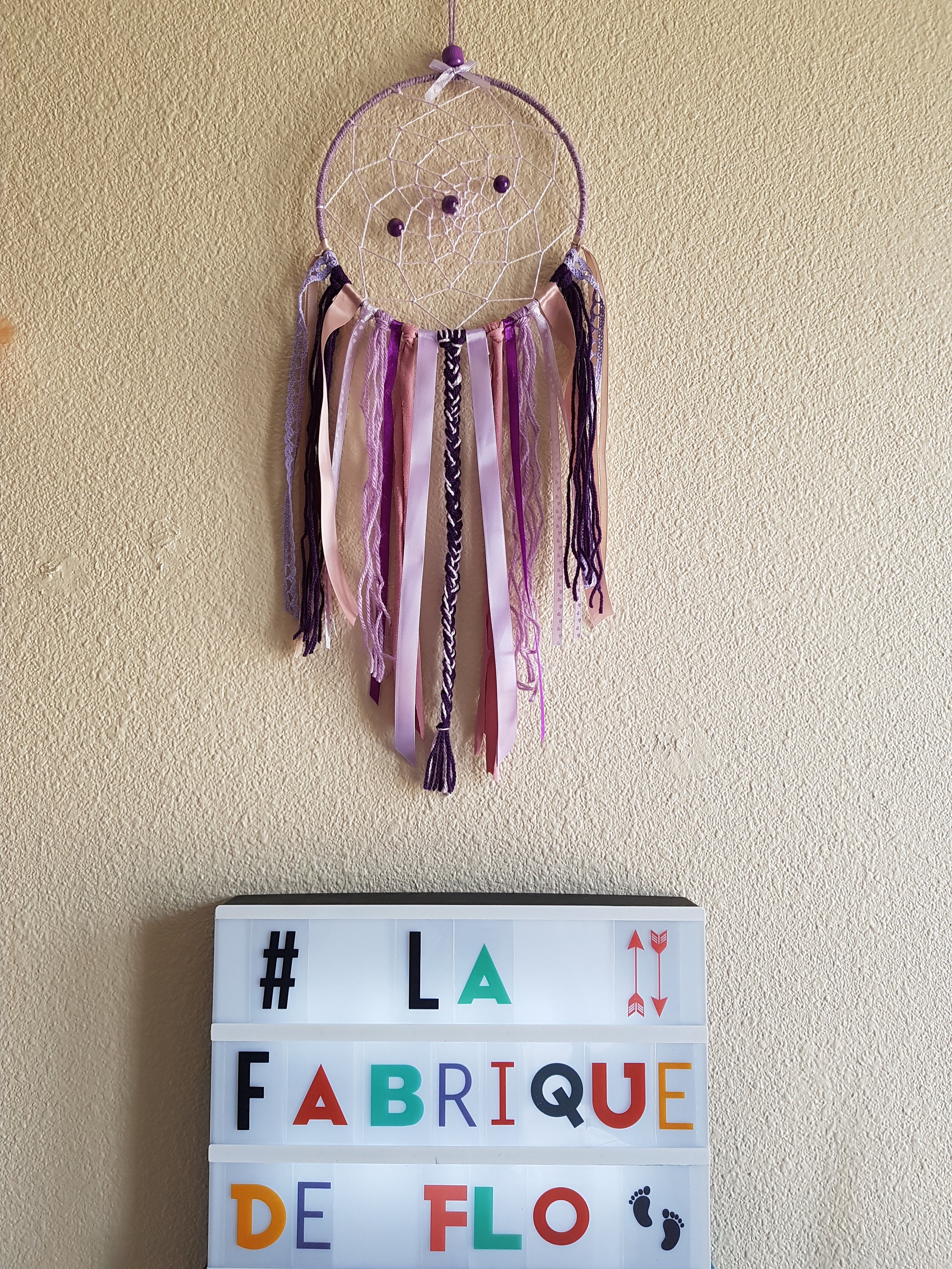 Attrape Rêve/Dreamcatcher Capteur de Violet Mauve