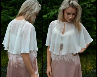 sheer chiffon cape