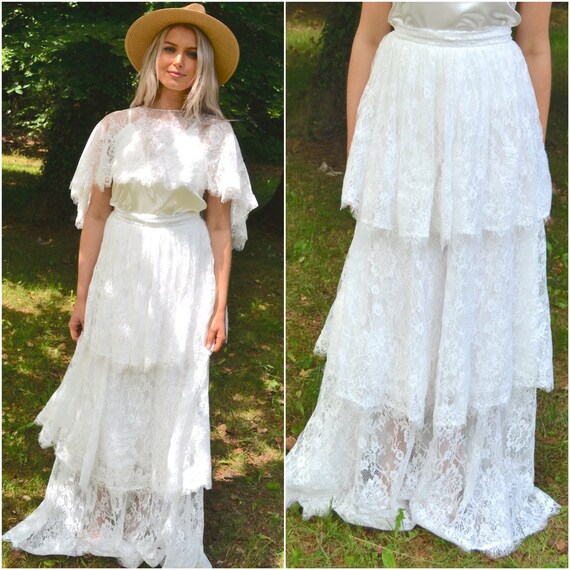 boho tiered wedding dress