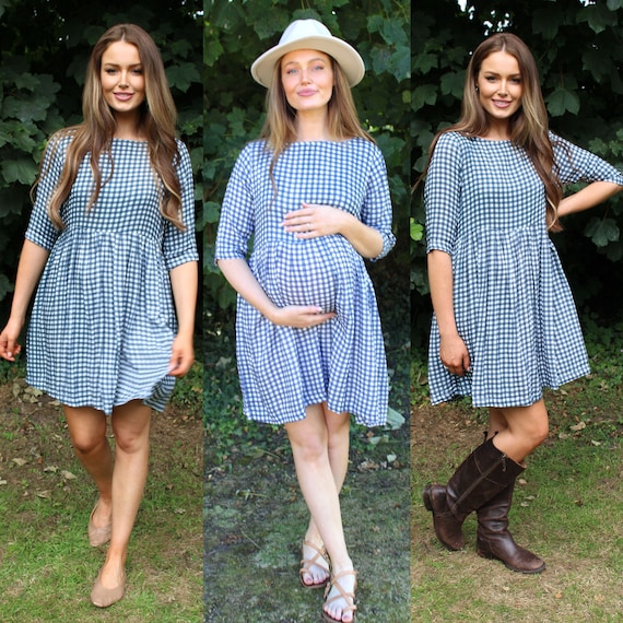 Classic Sleeved Dress French Style Maternity Postpartum or