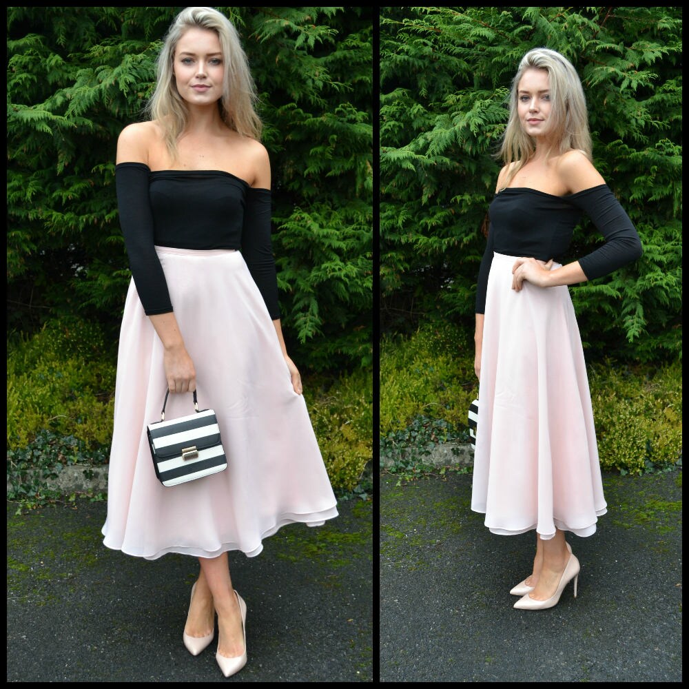 midi chiffon wedding guest dresses