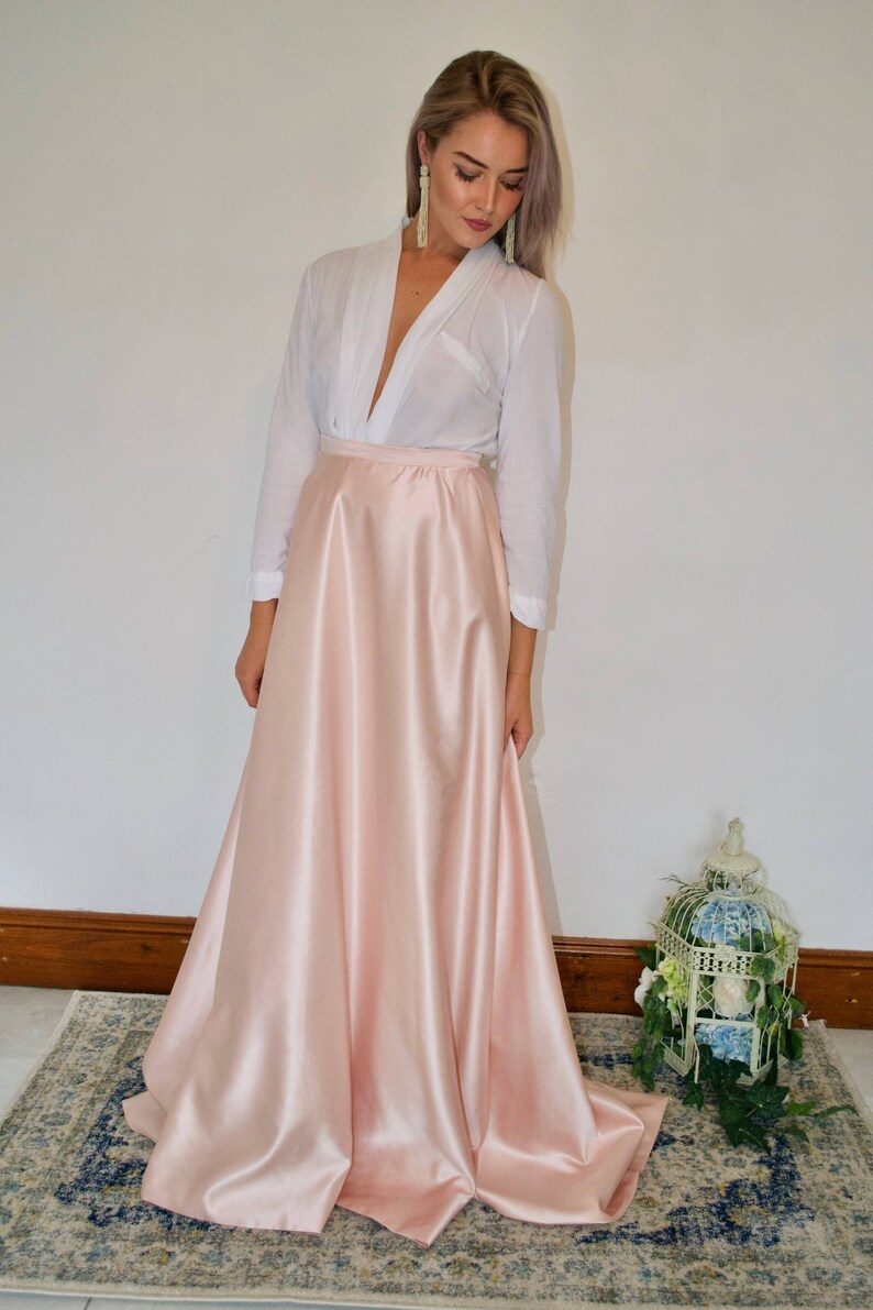 Satin Bridal Skirt / Wedding Skirt / Modern Bride / Mismatched - Etsy