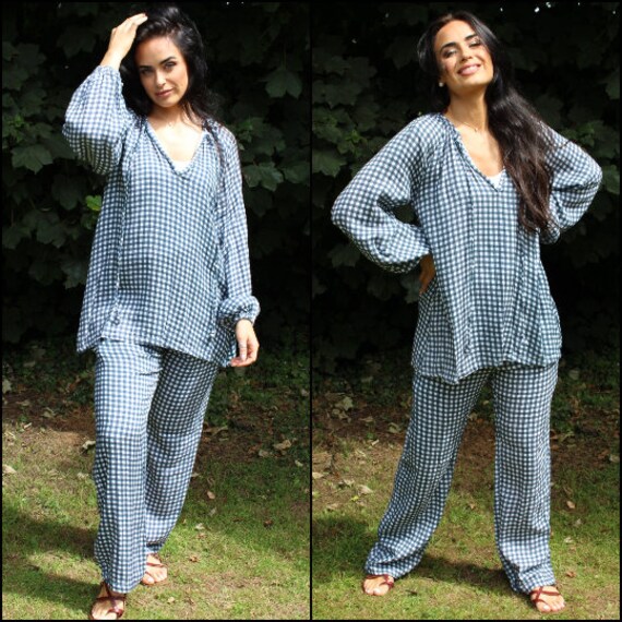 Boho Maternity Pjs Soft Comfortable Double Gauze Pajamas for