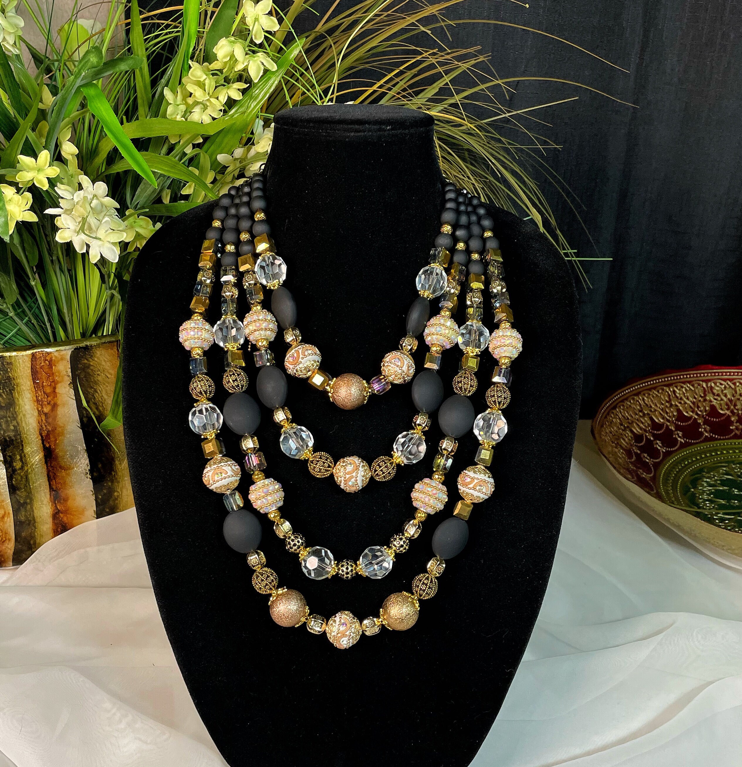 Long chunky necklaces deals
