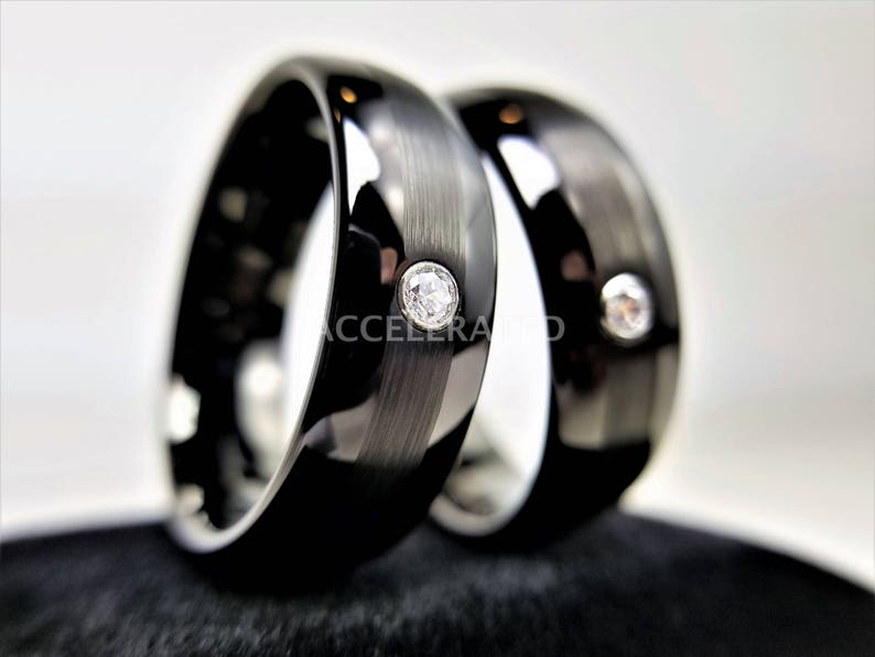 Men/'s Black Wedding Band Men/'s Tungsten Ring Men/'s Tungsten Wedding Band Personalized Ring Tungsten Band Black Tungsten Ring