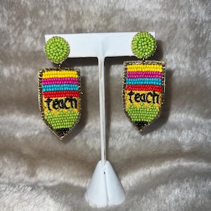 Beaded Teacher Earrings