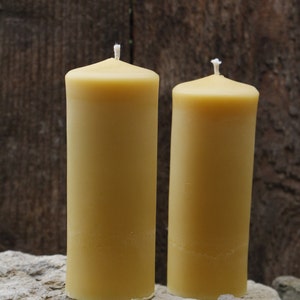 Conjunto de 2 velas grandes, velas de cera de abelha derramadas à mão, velas de cera de abelha, cera de abelha pura, velas, velas de mesa, decorações de mesa