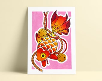 Goldfish A4 Print