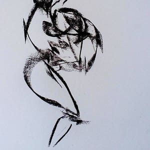 オリジナルの抽象的な木炭画。抽象芸術。