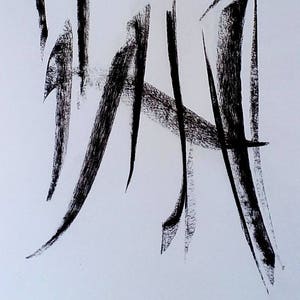 Contemporary charcoal landscape wall art original drawing black and white abstract.. The unplayed keys of the piano have something to say 1.