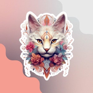 Boho Cat Sticker