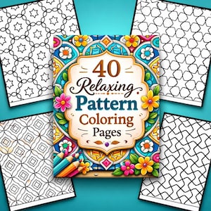 Relaxing Pattern Coloring Book: 40 Geometric & Abstract Designs (PDF Download)