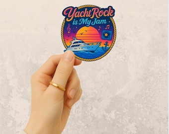 Yacht Rock Sticker: Retro 70s Vinyl Decal, Smooth Sailing Music
