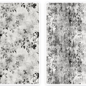 Black and White Shabby Background Printable Paper for Junk Journaling ...