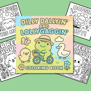 Funny Kawaii Animal Coloring Book PDF – Lazy Day Quotes – Printable Coloring Pages for Adults & Kids