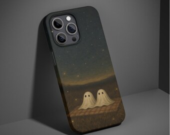 Ghost iPhone Case: Spooky Halloween Stars Protective Cover