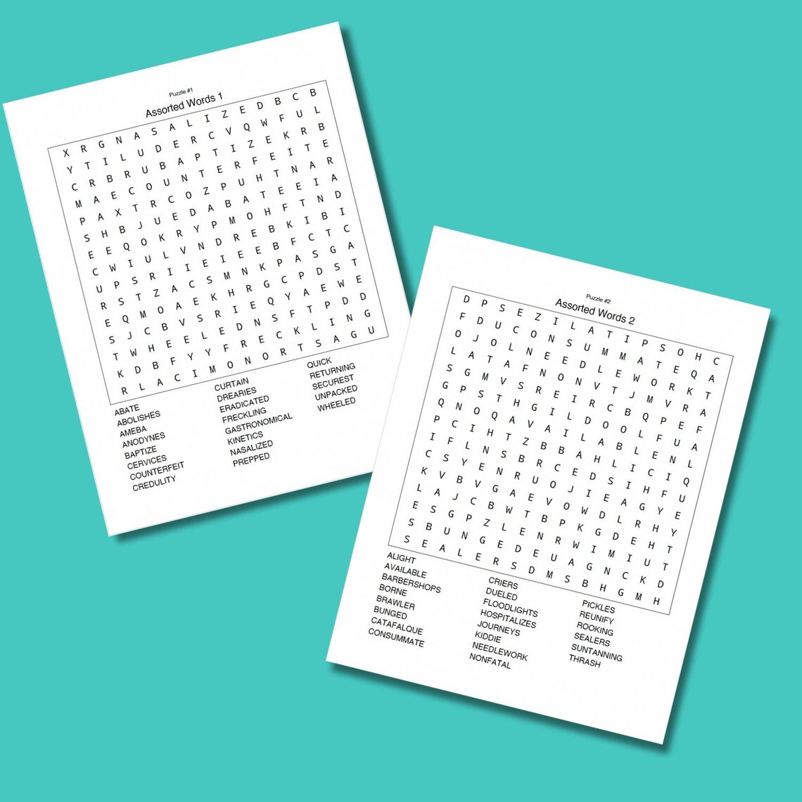 Printable Word Search Puzzles for Adults: Brain Game Activity Book (PDF