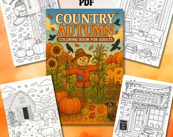 Herfstkleurboek voor volwassenen: 25 herfstthemapagina's (pdf-download)