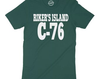 Rikers Island C-76 Design Graphic Humor Funny Gift for Men T-Shirt